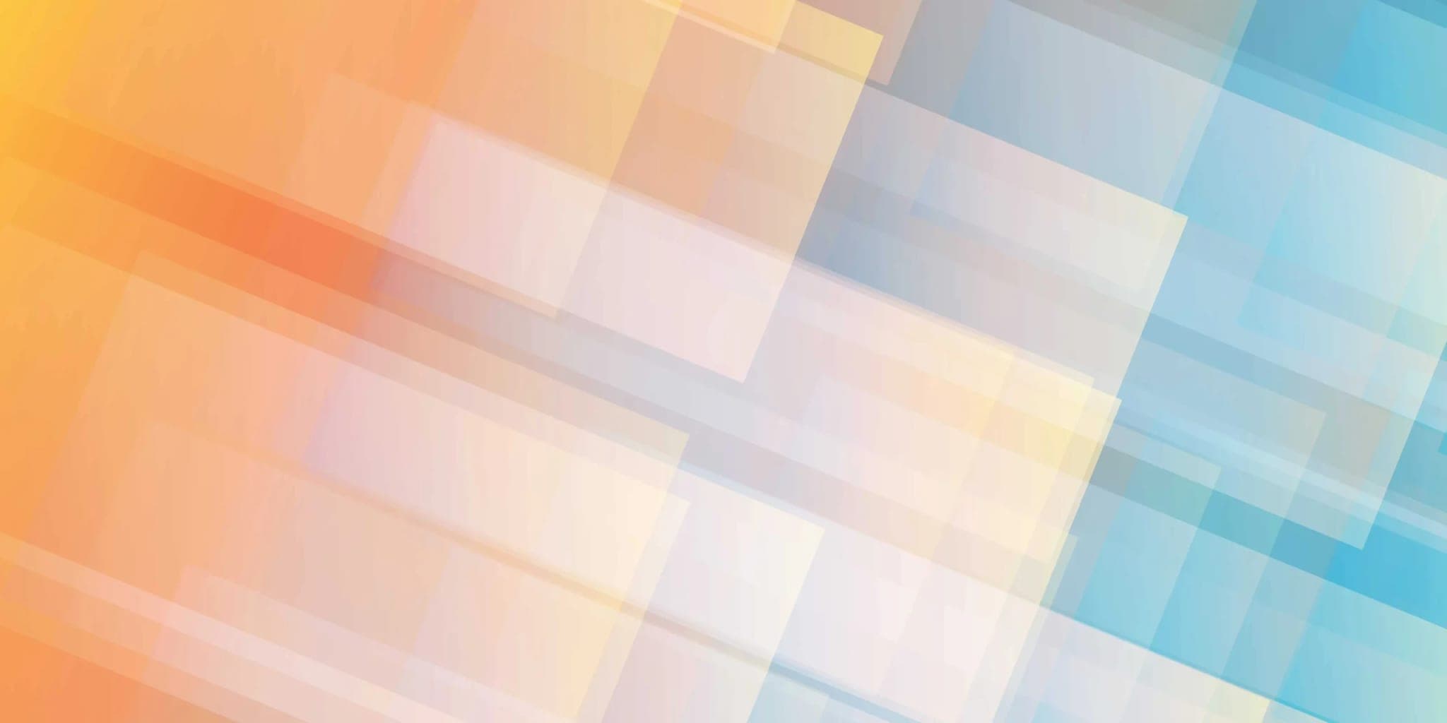 Fotobehang Abstracte Vakken in Zacht Oranje en Blauw