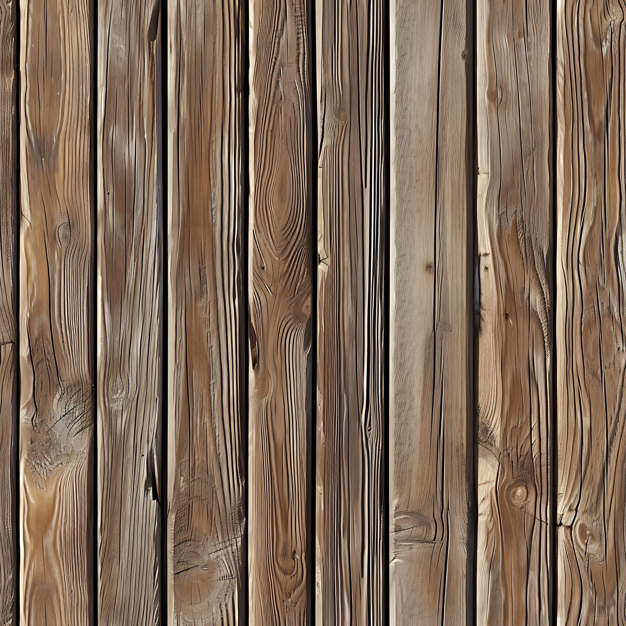 Houtlook Behang met Verweerde Planken in Bruin en Taupe