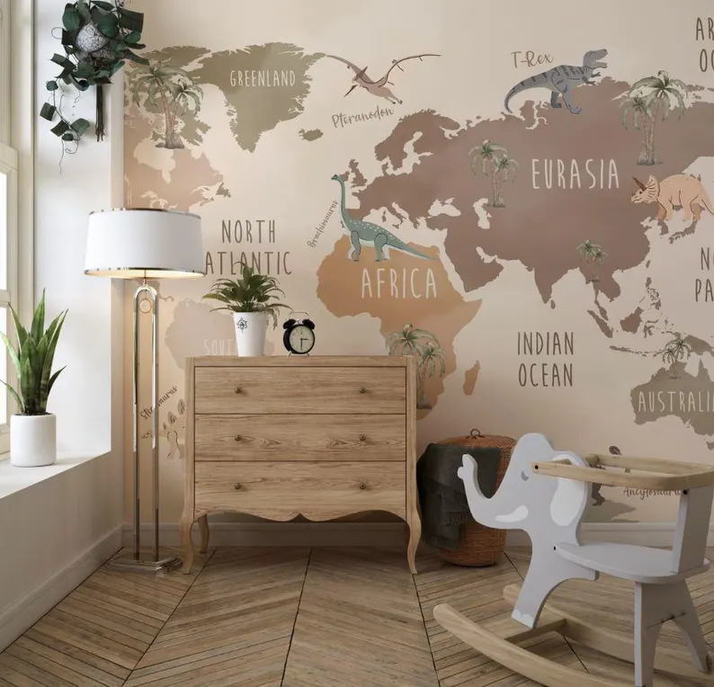 Wereldkaart Behang