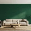 diep groen betonlook behang met luxe textuur in de woonkamer